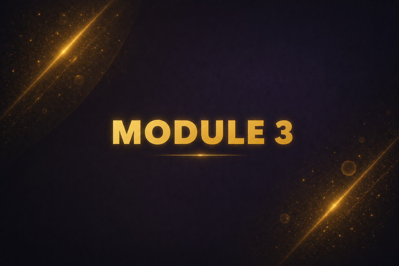 A banner image for Module 3